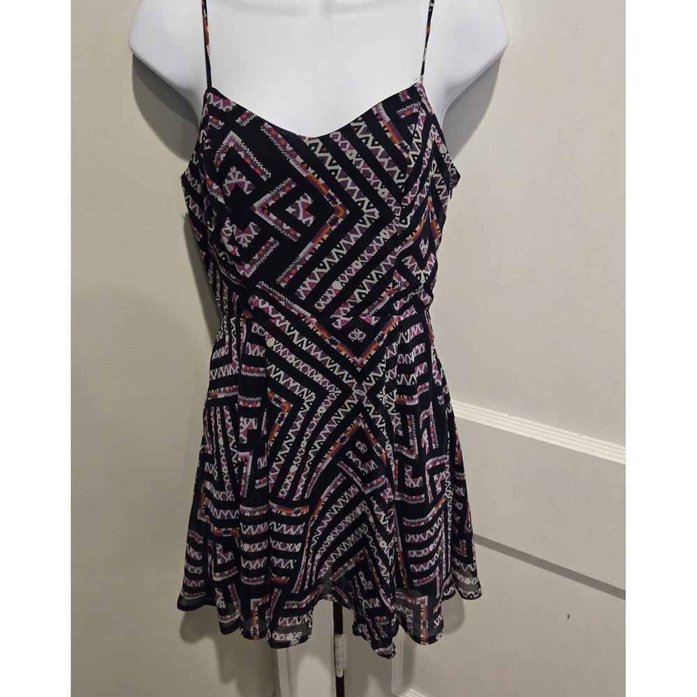 Fire Los Angeles Thin Straps Cage Back V-neck Mini Dress w/ Pockets Size Small
